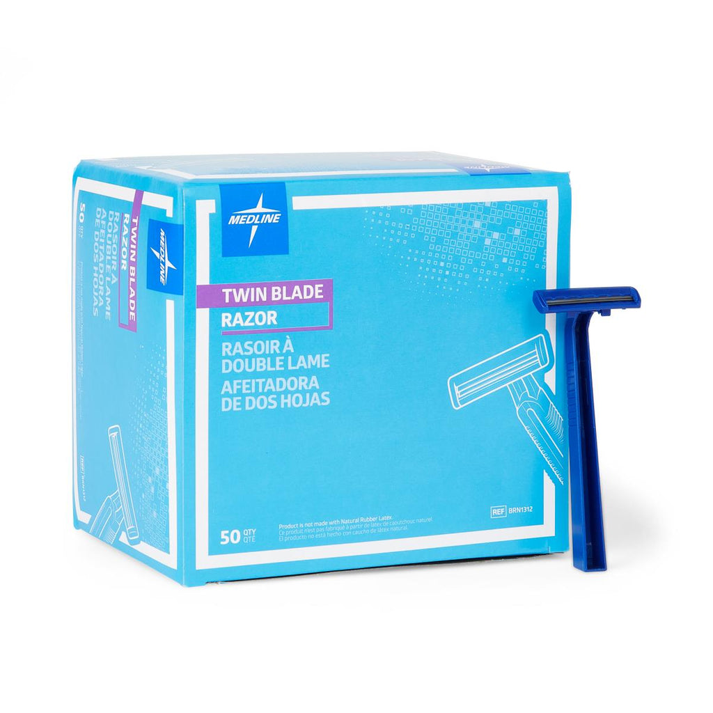 Disposable Facial Razors with Twin Blades (case of 500)
