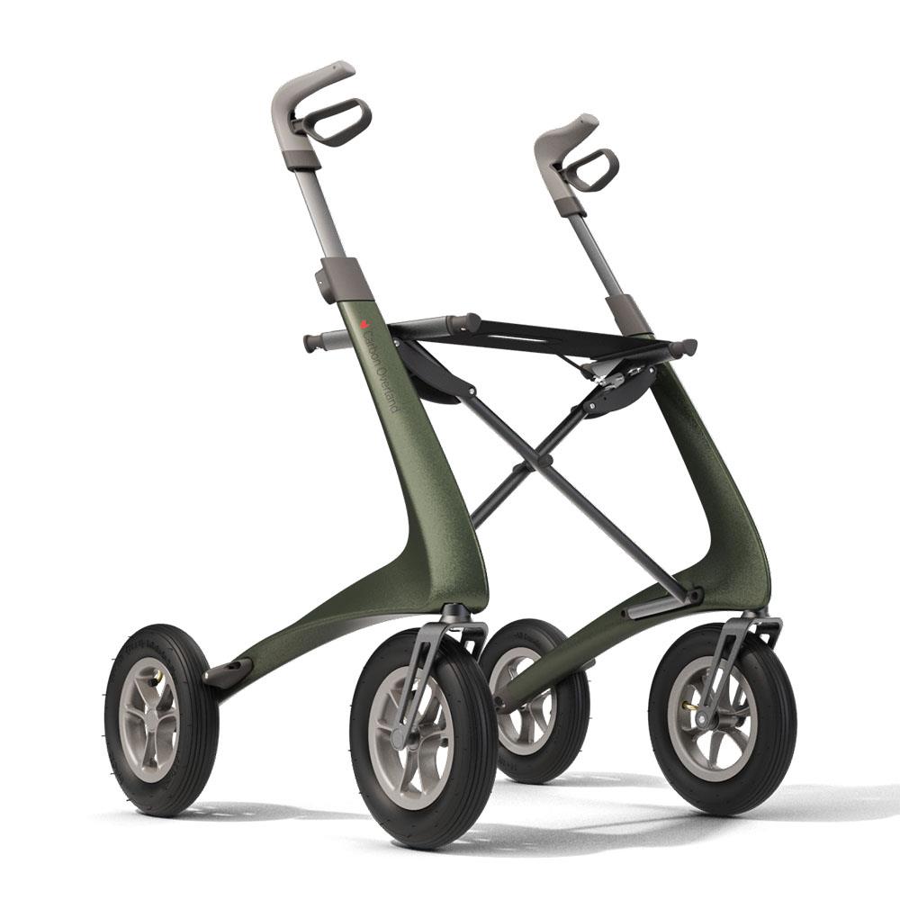Carbon Overland Carbon Fiber Rollator, Green