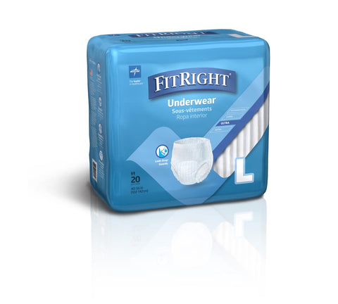 FitRight Ultra Protective Underwear, Large (case of 80)