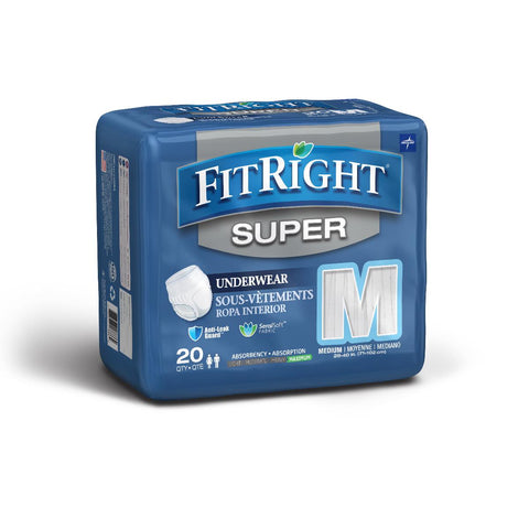 FitRight Super Protective Underwear, Medium (case of 80)