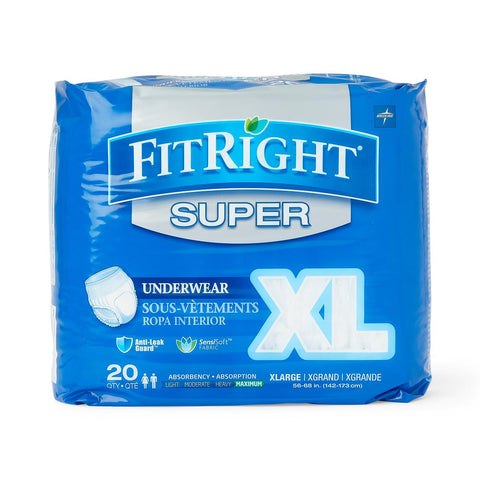 FitRight Super Protective Underwear, X-Large (case of 80)