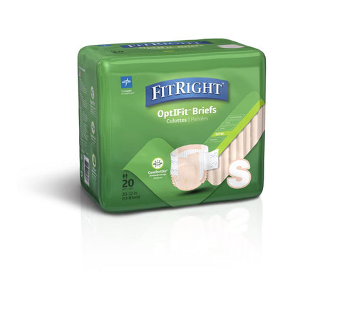 FitRight Extra Cloth-Like Adult Briefs, Small (case of 80)