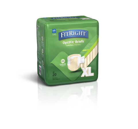 FitRight Extra Cloth-Like Adult Briefs, X-Large (case of 80)