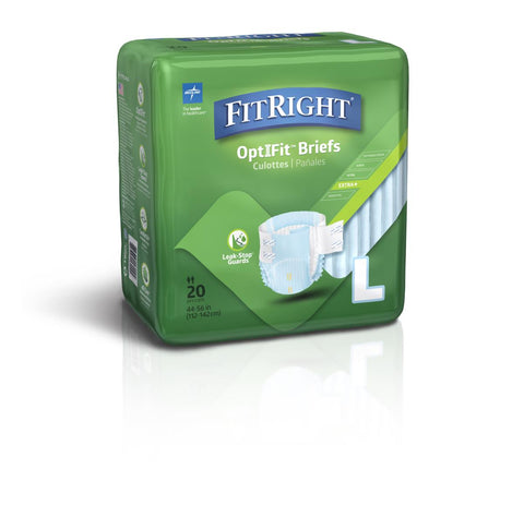 FitRight Plus Adult Briefs, Large (bag of 20)