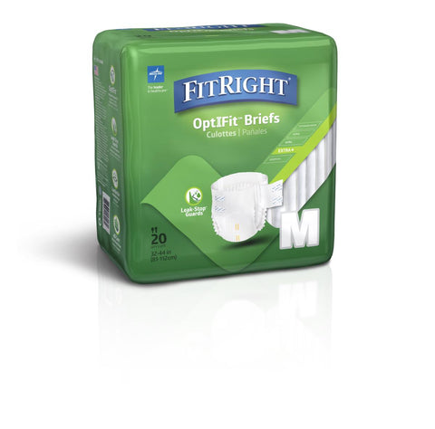 FitRight Plus Adult Briefs, Medium (case of 80)