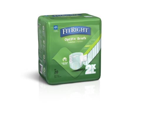 FitRight Plus Adult Briefs, 2X-Large (case of 80)