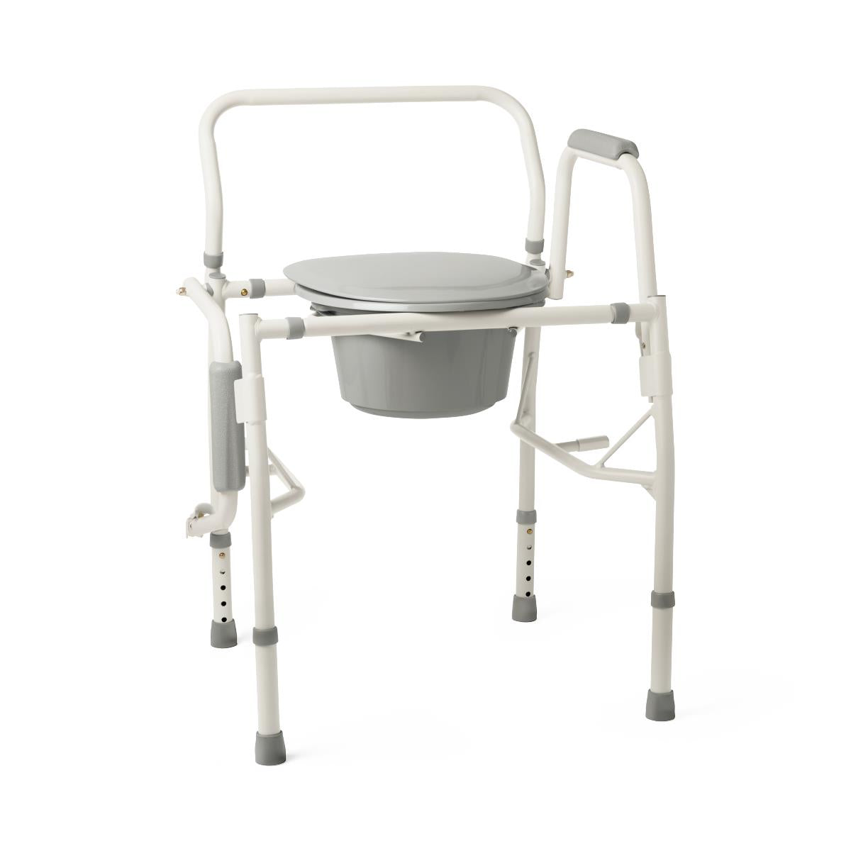 Steel Drop-Arm Commode