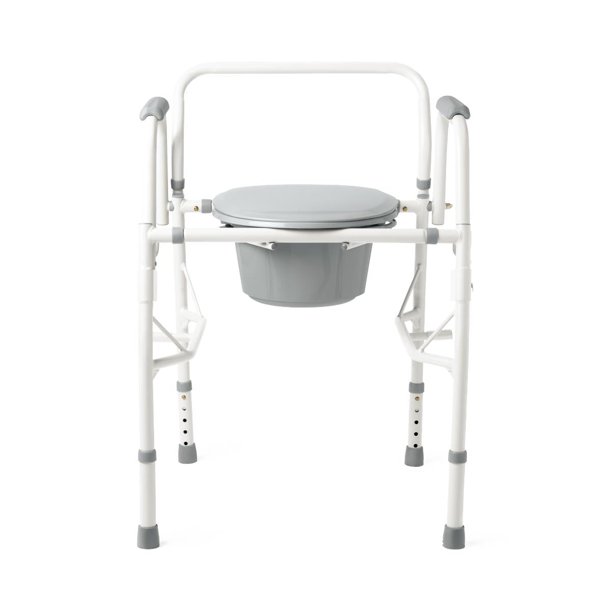 Steel Drop-Arm Commode