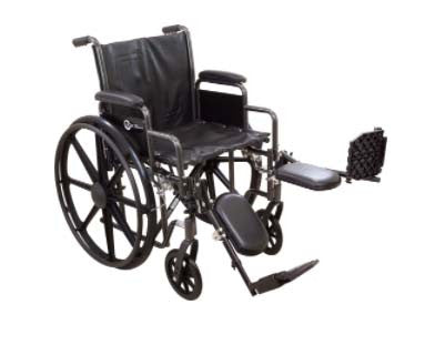 K2-Lite Wheelchair with Removable Desk-Length Arms and Elevating Legrest, 16" Seat Width