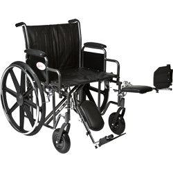 K7-Lite Wheelchair with Removable Desk-Length Arms and Elevating Legrest, 22" Seat Width