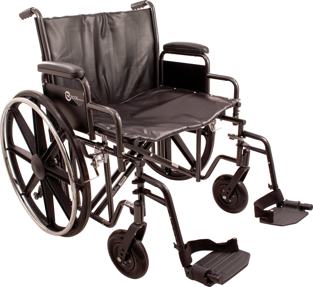 K7-Lite Wheelchair with Removable Desk-Length Arms and Swing-Away Footrest, 22" Seat Width