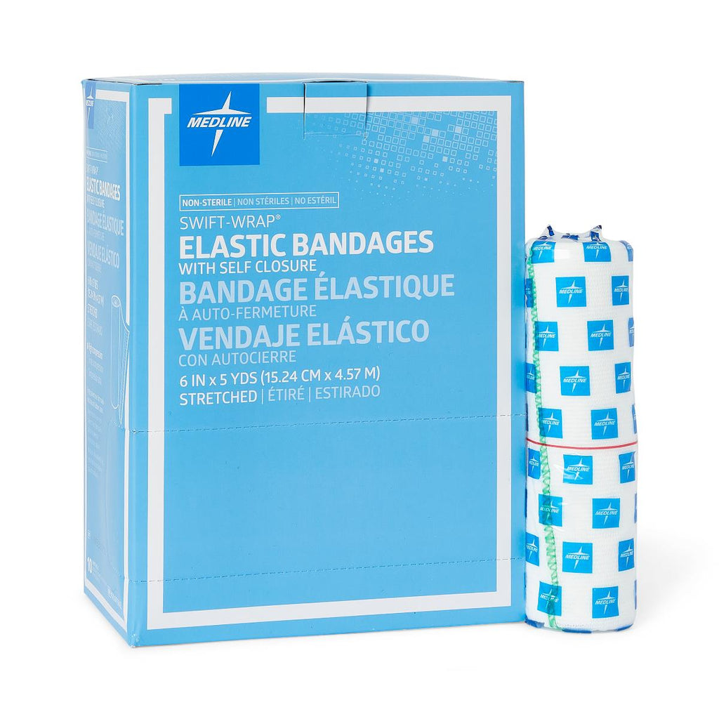 Swift-Wrap Elastic Bandage with Self-Closure, 6" x 5 yd. (case of 20)