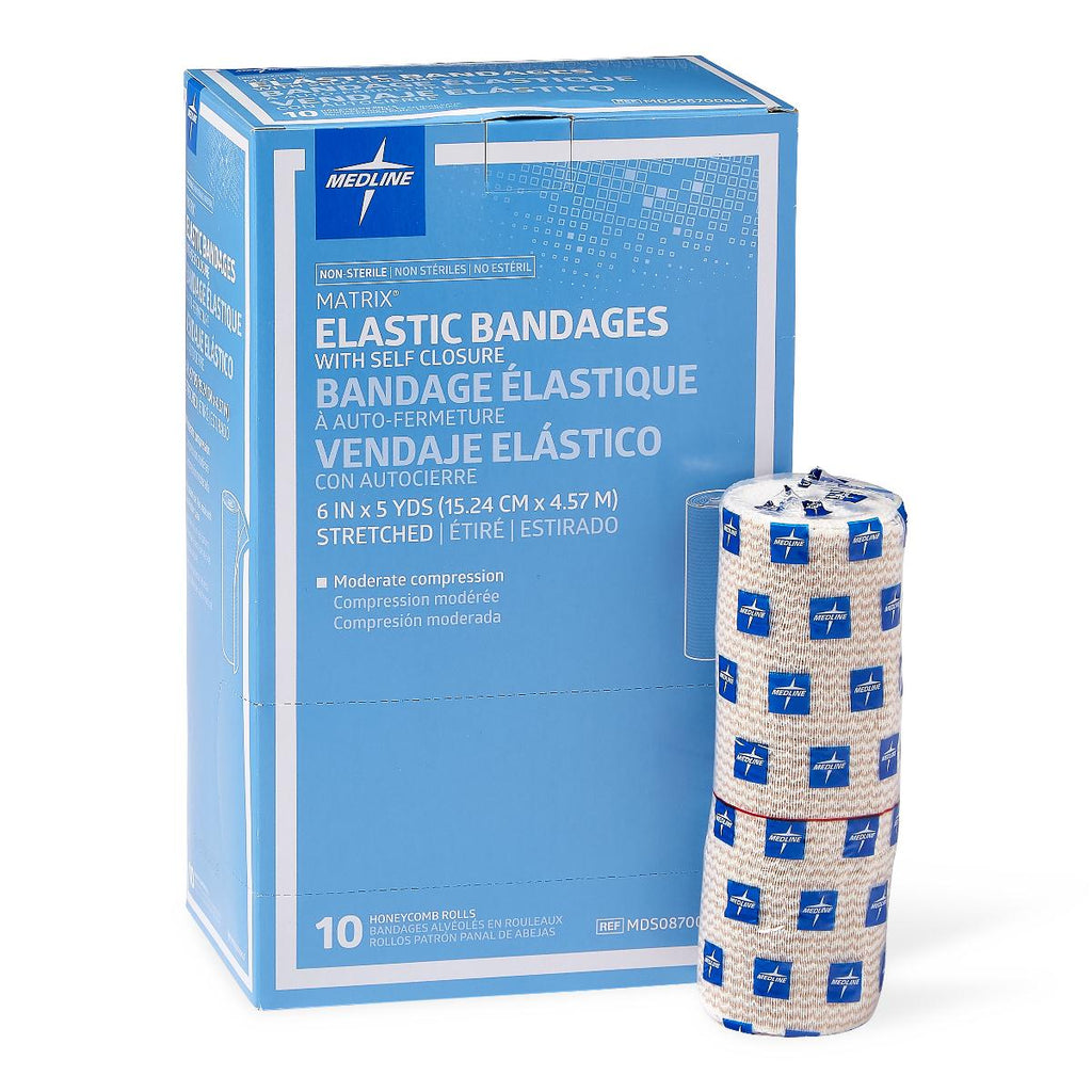 Matrix Elastic Bandage with Self-Closure, 6" x 5 yd. (box of 10)