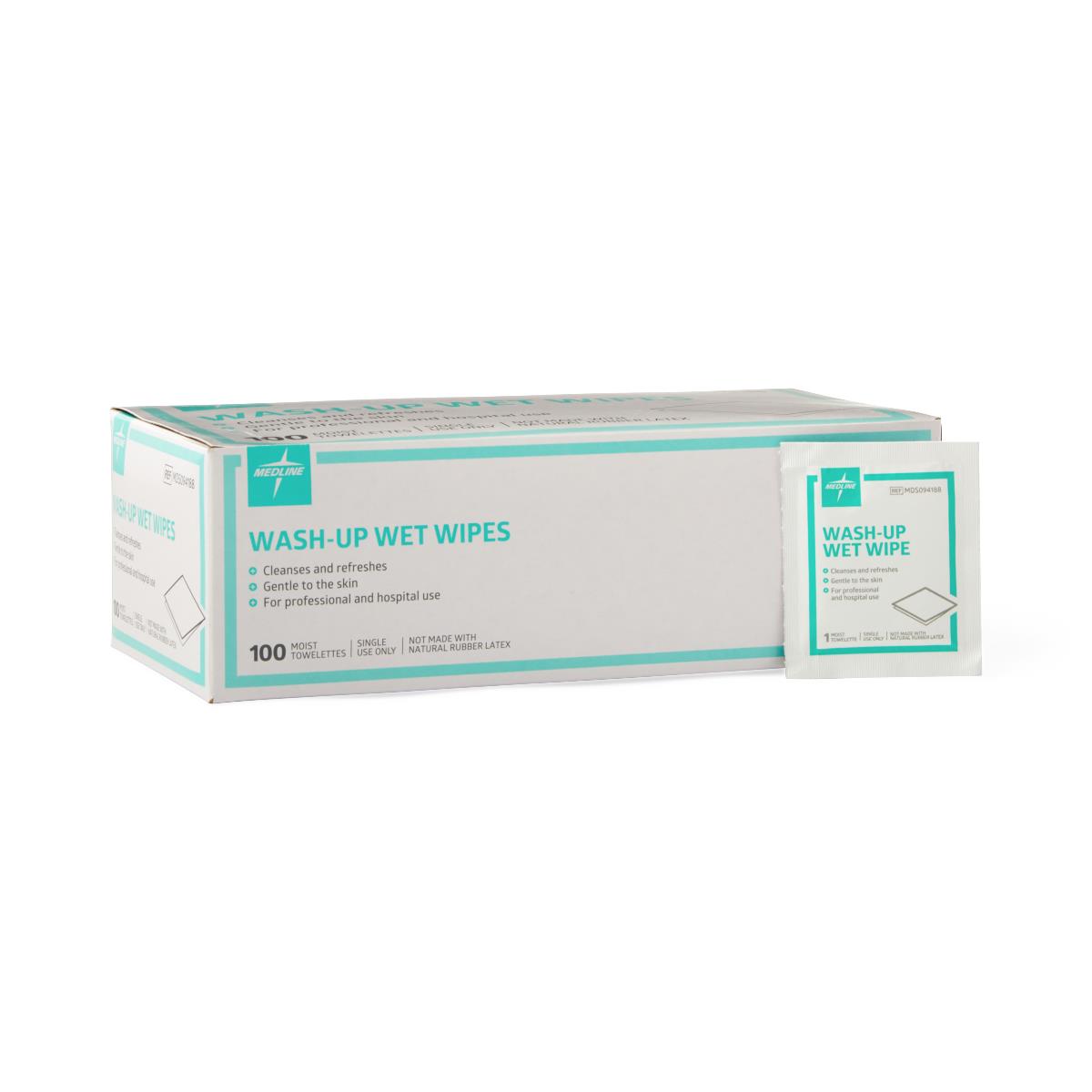 Wash-Up Wet Wipe Towelettes with BZK (case of 1000)