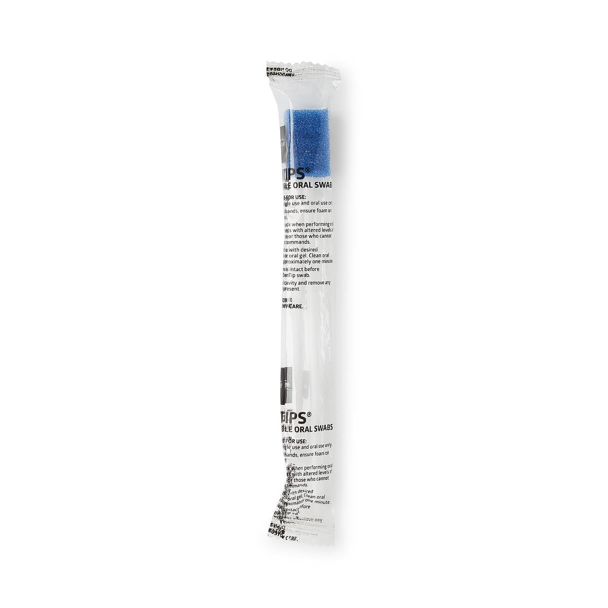 DenTips Untreated Oral Swabs, Blue, Individually Wrapped (1EA)