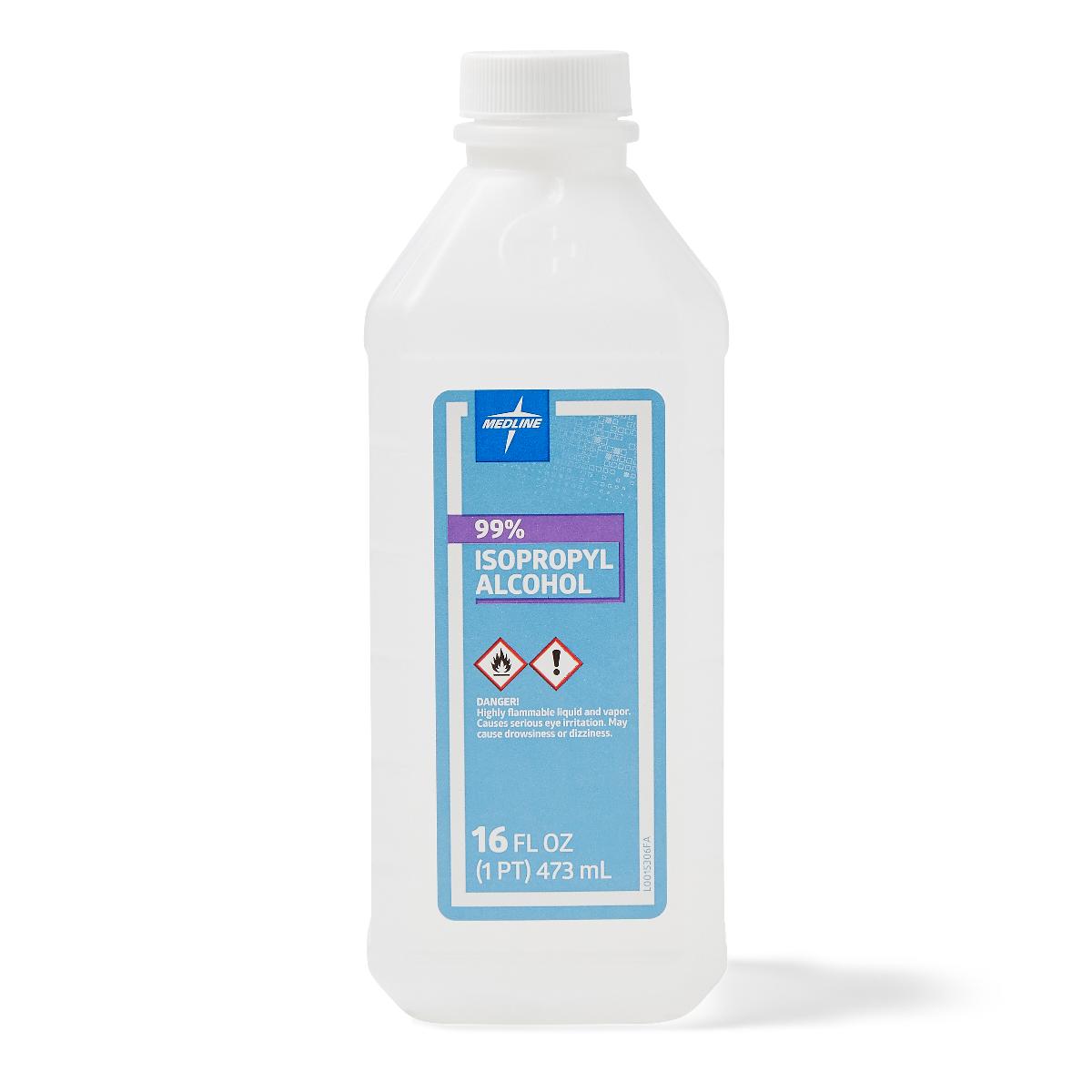Medline 99% Isopropyl Alcohol, 16oz. (case of 12)