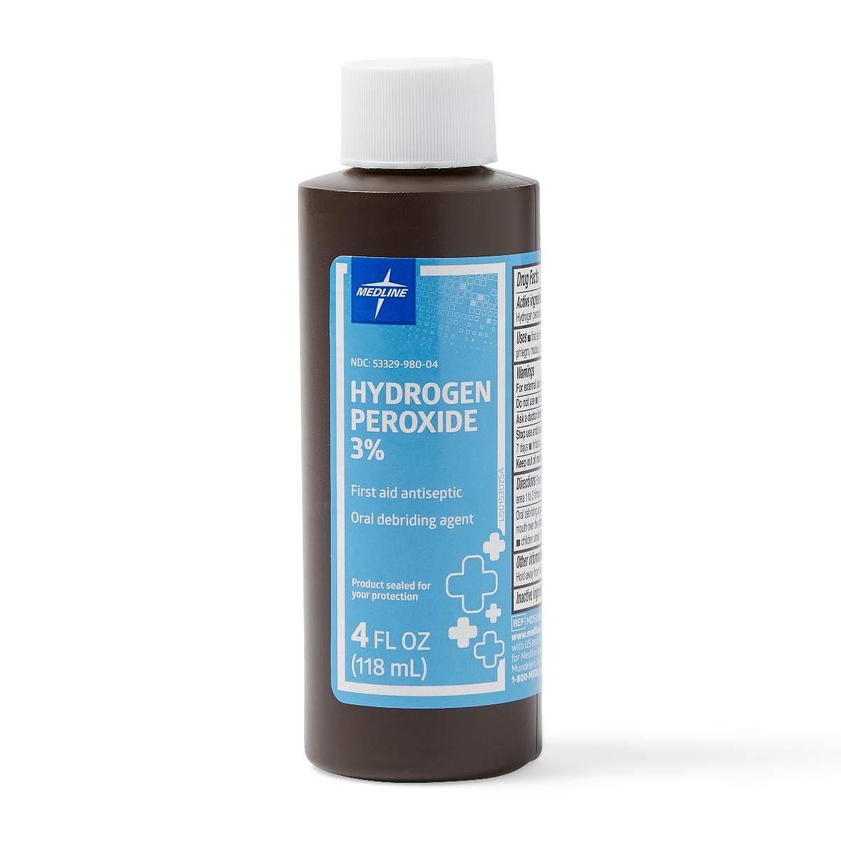 Medline Hydrogen Peroxide 3%, 4oz. (case of 24)