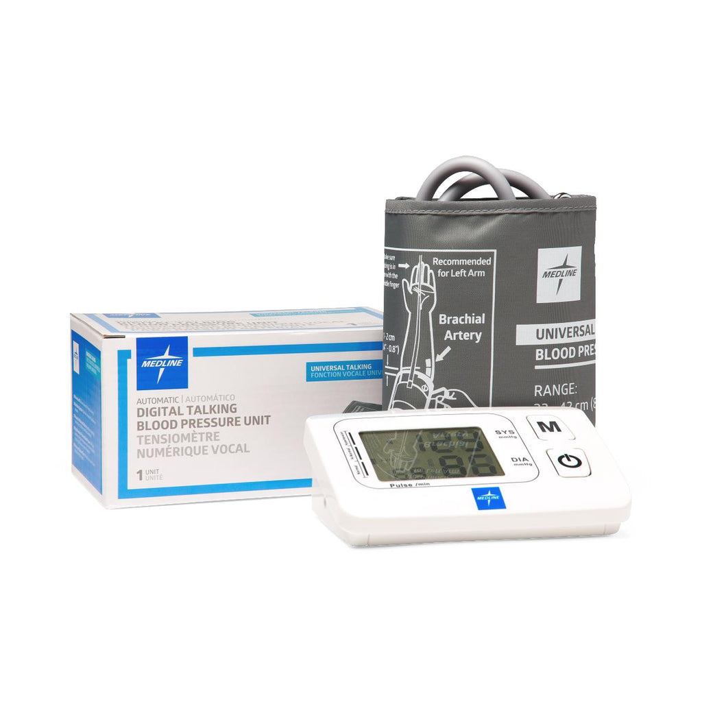 Automatic Digital Blood Pressure Unit with Universal-Sized Cuff and Talking Feature