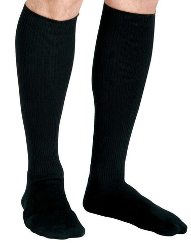 CURAD Knee-High Compression Hosiery with 15-20 mmHg, Black, Size G, Regular