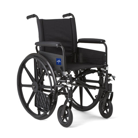 K4 Lightweight Wheelchair with Full-Length Arms and Swing-Away Footrests, 300 lb. Weight Capacity, 18" Width (1EA)