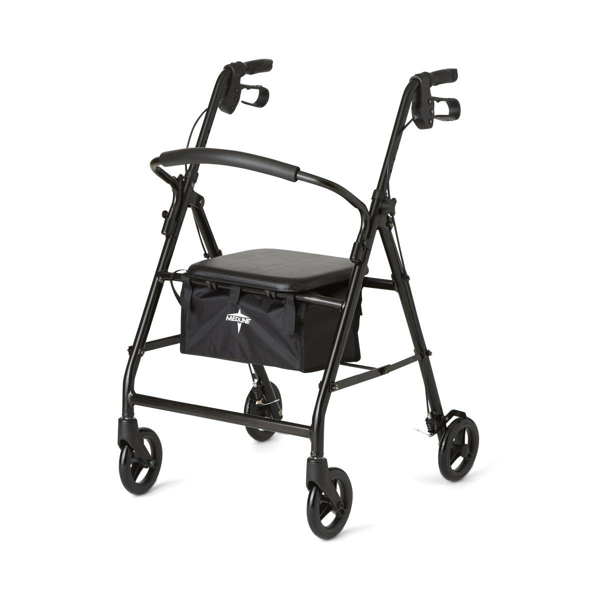 Basic Steel Rollator with 6" Wheels, Black