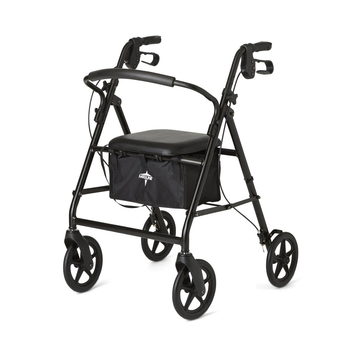 Basic Steel Rollator with 8" Wheels, Black