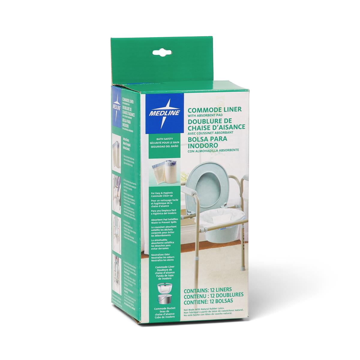 Commode Liners with Absorbent Pad (1 box)
