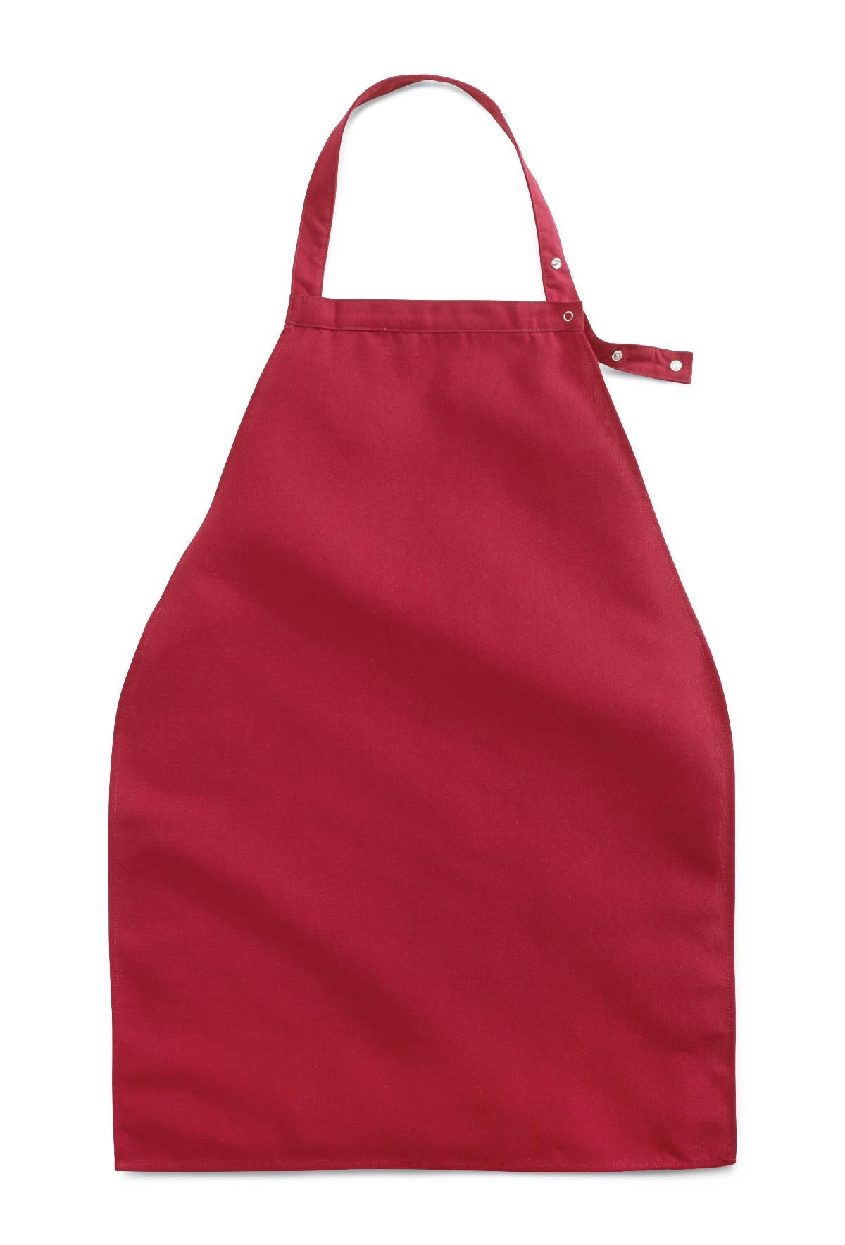 Apron-Style Bib, Adult, 19"x 27", Burgundy (1 dz)