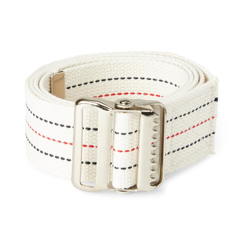 Washable Cotton Gait Belt, 60", (Red, White and Blue Stripes) (case of 6)