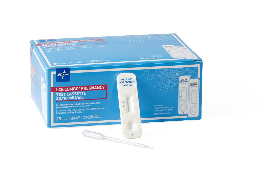 hCG Pregnancy Test, Combo + Test Cassette (box of 25)