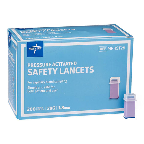 Sterile Safety Lancet, 28G x 1.8 mm (box of 200)