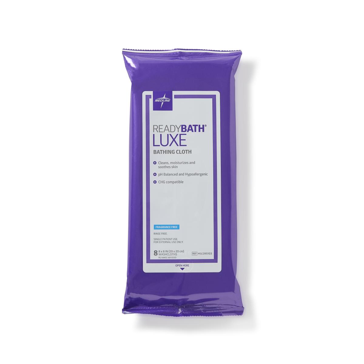 ReadyBath LUXE Total Body Cleansing Heavyweight Washcloth, Fragrance Free (case of 24)