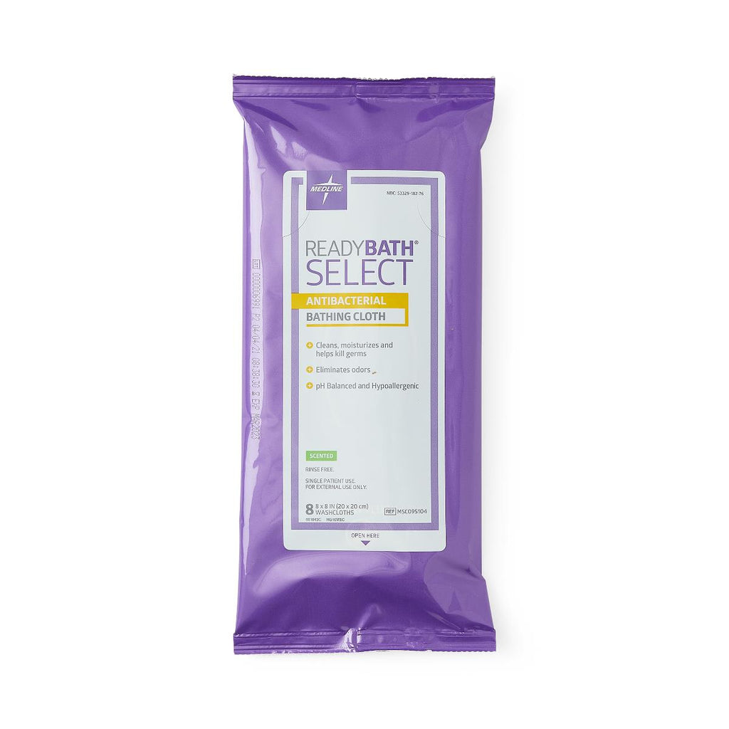 ReadyBath SELECT Medium-Weight Washcloth, Antibacterial, Scented (case of 30)