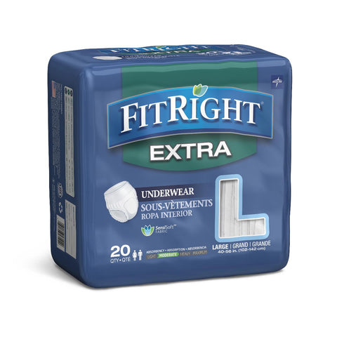 FitRight Extra Protective Underwear, Large, 40"-56" (bag of 20)