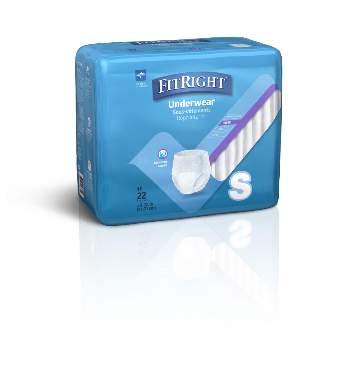 Protection Plus Super Protective Adult Underwear, Small (case of 88)