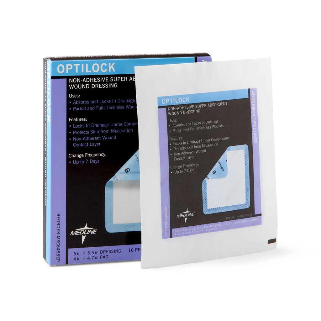 OptiLock Non-Adhesive Dressings, 5" x 5.5" (case of 100)