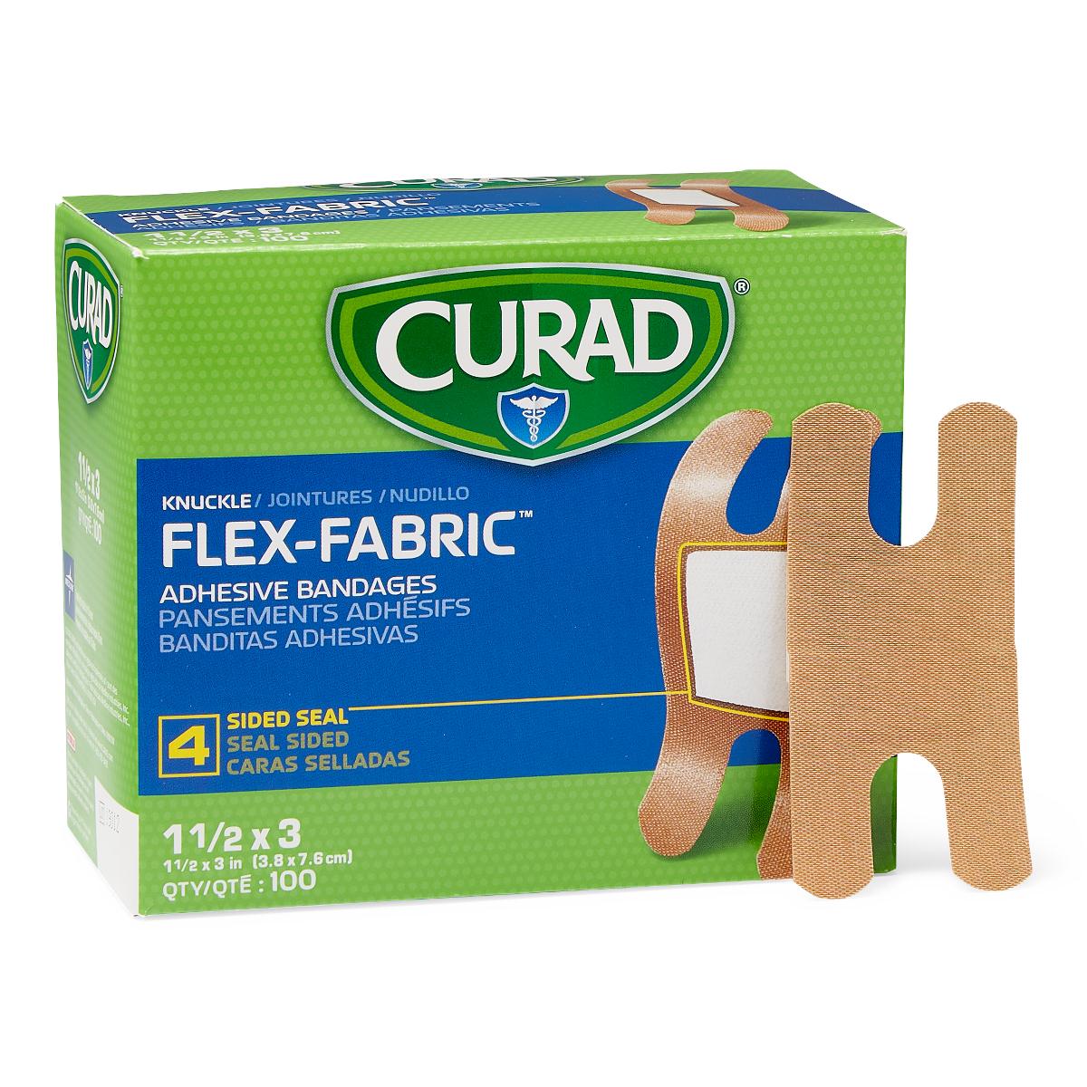 CURAD Flex-Fabric Adhesive Bandages for Knuckles (box of 100)