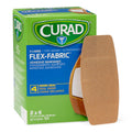 CURAD Flex-Fabric Adhesive Bandages, Extra Large 2" x 4" Strips (box of 50)
