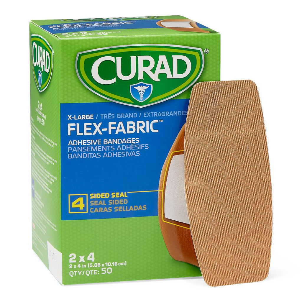 CURAD Fabric Adhesive Bandage, 2" x 4" (box of 50)