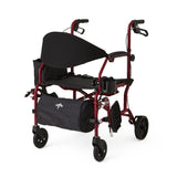 Translator Combination Transport Chair and Rollator, Red