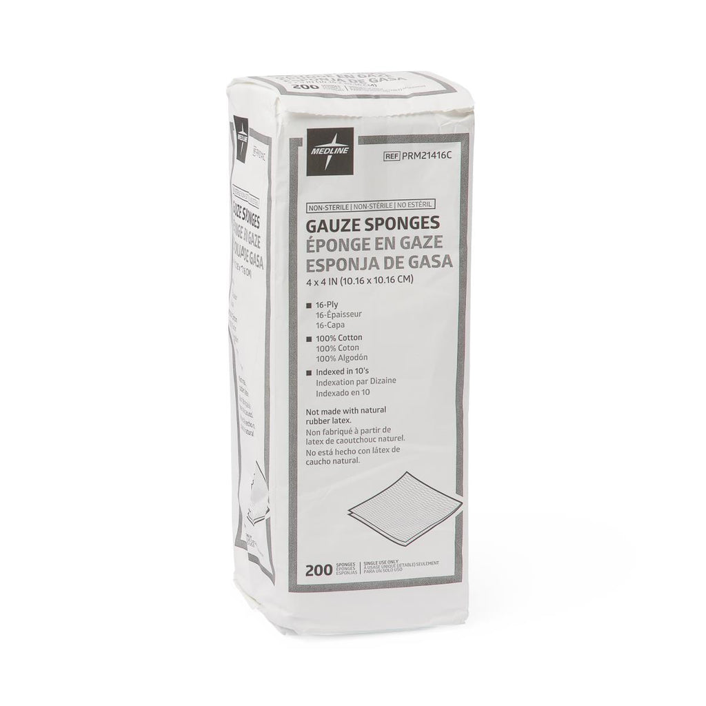 Nonsterile Gauze Sponge, 16-Ply, 4" x 4" (case of 2000)