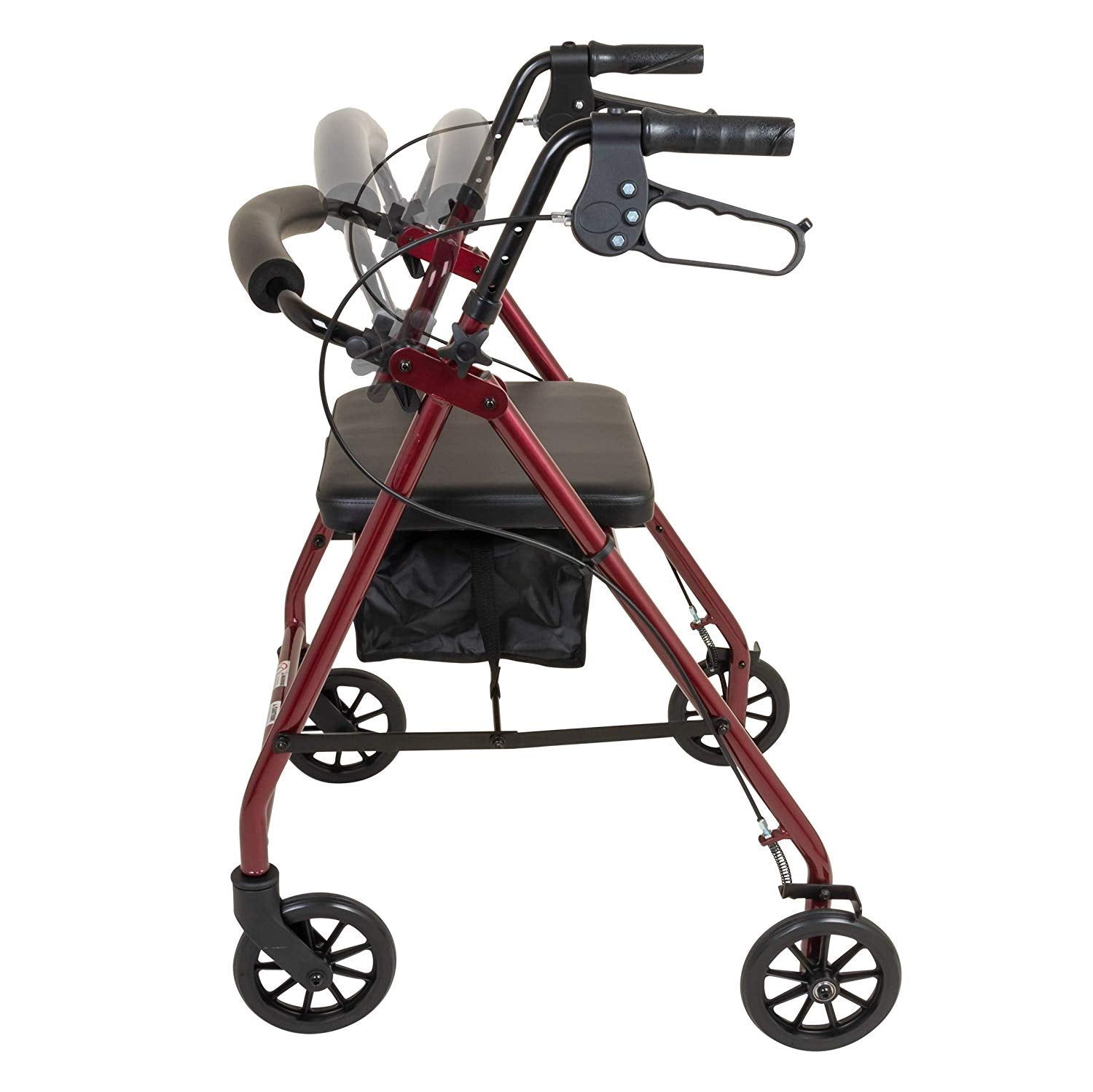 ProBasics Aluminum Rollator with 6” Wheels, Burgundy
