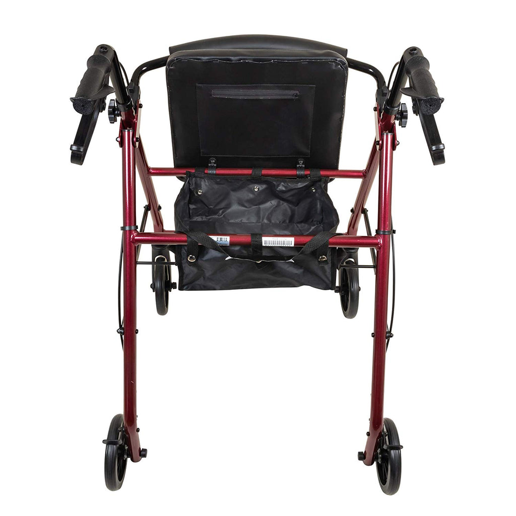 ProBasics Aluminum Rollator with 6” Wheels, Burgundy