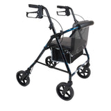 ProBasics Deluxe Aluminum Rollator with 8-inch Wheels, Blue Flame