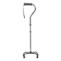Folding Quad Cane, Small Base, Charcoal (1EA)