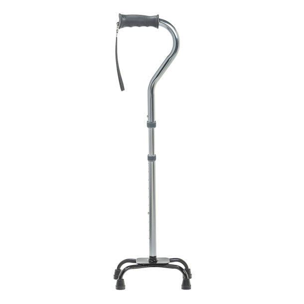 Folding Quad Cane, Small Base, Charcoal (1EA)