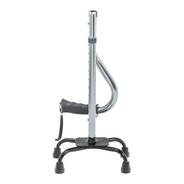 Folding Quad Cane, Small Base, Charcoal (1EA)
