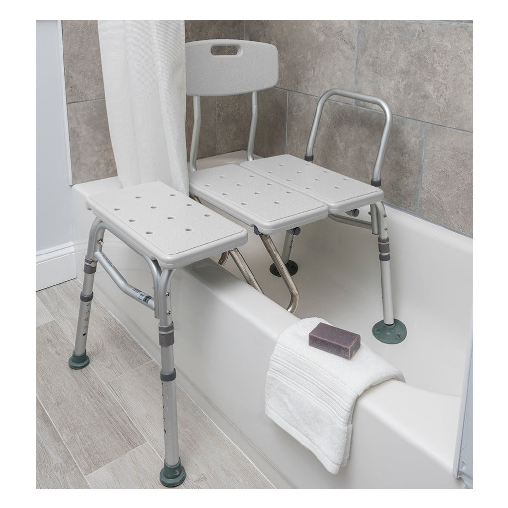 Splash Defense Transfer Bench with Curtain Guard Protection