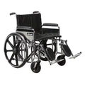 Sentra Extra Heavy Duty Wheelchair, Detachable Desk Arms, Swing away Footrests, 20" Seat