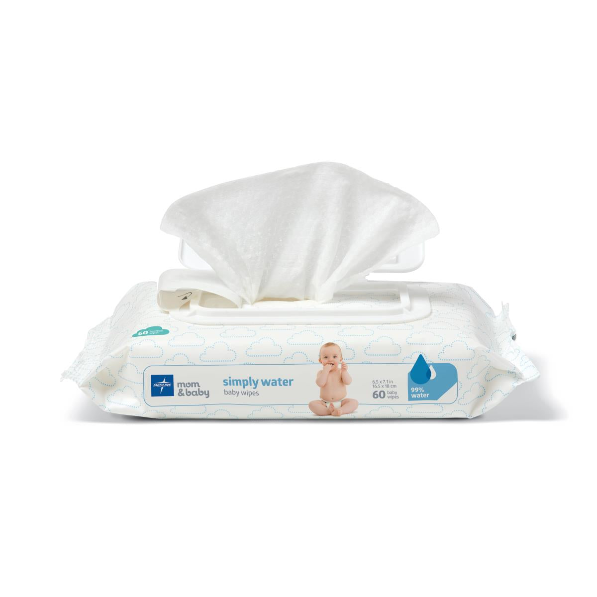 Simply Water Wet Wipes, 60/Pack (case of 12 packs)